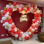 Heart shaped backdrop decoration